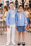 Vyshyvanka for a boy made of blue linen Rostyslav